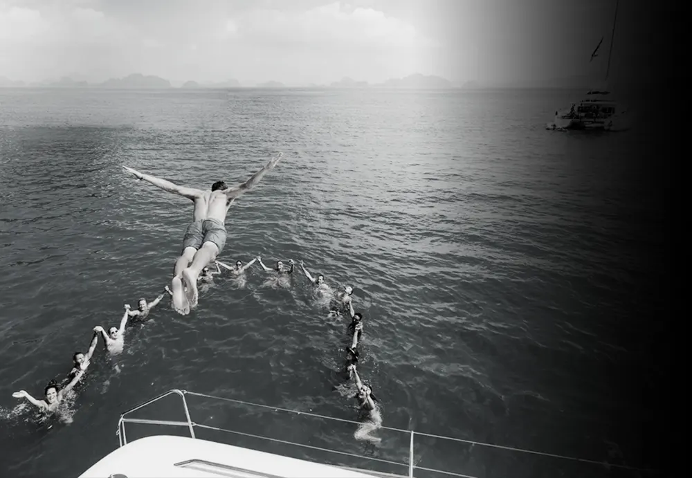 seahawk yachts dubai bbq with swimming